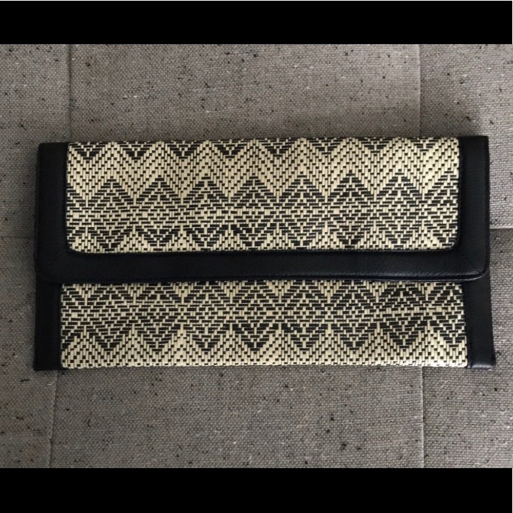 Banana Republic Woven Leather Trim Clutch
